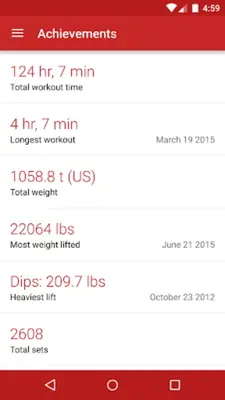 Redy Gym Log android App screenshot 2